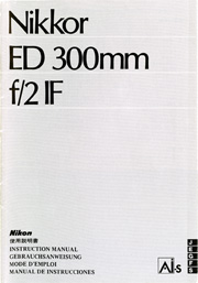 The Nikon 300mm f2 ED IF lens instruction manual is available to Company Seven clients only, upon request.