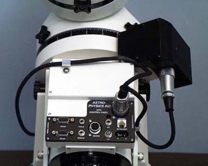 Astro-Physics GTO Mount R.A. Axis showing current production GTO CPU/Control Panel. Hand Control Box not shown (181,659 bytes)