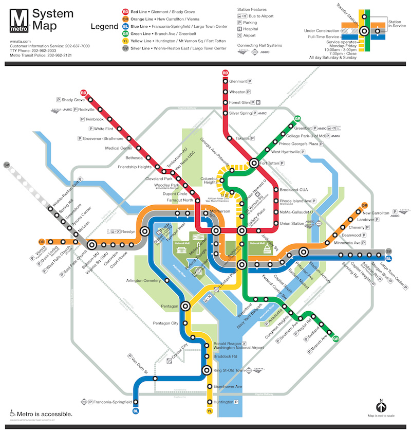 Company Seven Washington D C Metrorail System Map