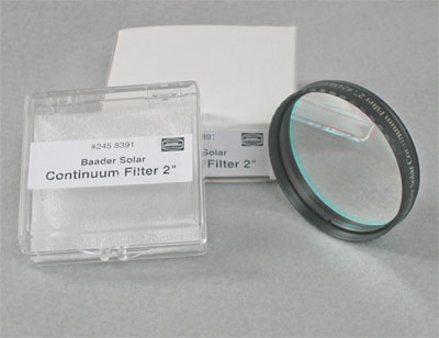Baader 2 inch Solar Continuum filter (68,093 bytes)