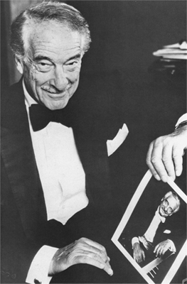 Victor Borge with an Imperial Bosendorfer piano