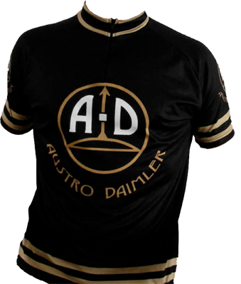 Dritter Austro-Daimler Racing Trikot 1977 vor