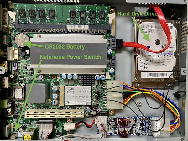 CEUS PC chassis interior layout