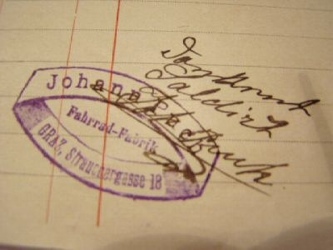 Puch autograph from 1891
