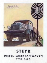 Steyr 380 Diesel-Lastkraftwagen Werbung (11911 Bytes)