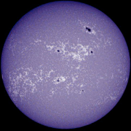 Spectroheliogram of the Sun as shown through the DayStar Calcium K-Line Filter. (60,382 bytes. Image courtesy of NASA)