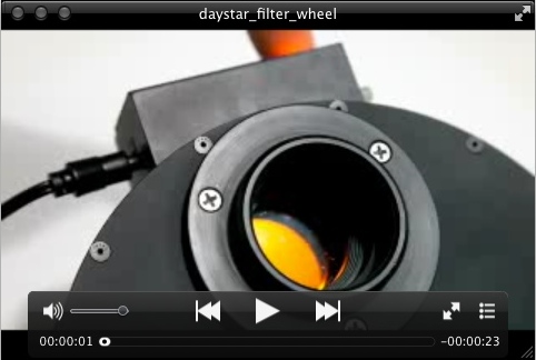 DayStar Filter Wheel video screen shot (50,323 bytes)