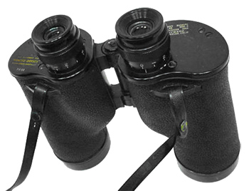 Hayward U.S. Navy Mark 45 binocular, of Company Sevenâ€™s collection (146,476 bytes)