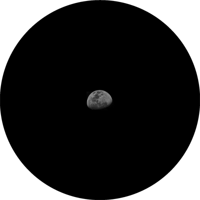 how Moon may appear in a telescope with even moderate resolution potential (72,789 bytes)