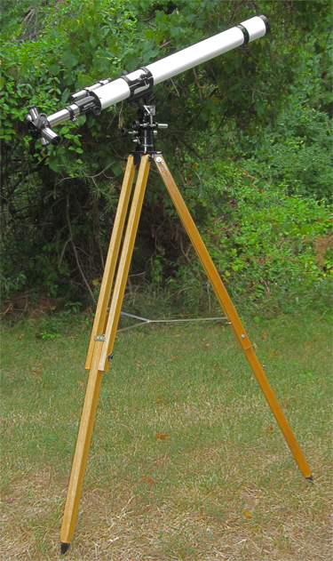 Unitron 2.4 inch telescope, Model 114 displayed outside Company Seven (309,461 bytes)