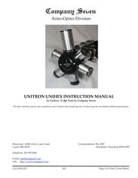 Unitron UNIHEX Instruction Sheet (14,015 bytes)