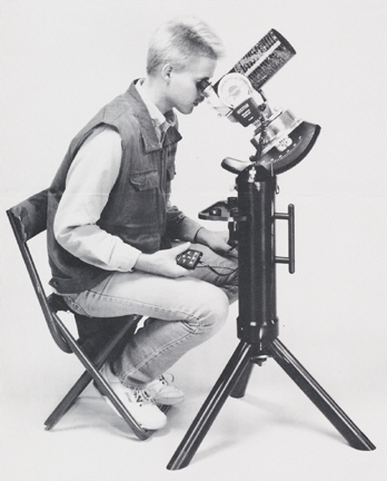 Questar Tristand Telescope Support<br> with optional Questar Duplex Telescope attached. (86,801 bytes).