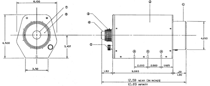 Questar FR-1 MKIII Long DistanceMicroscope Drawing