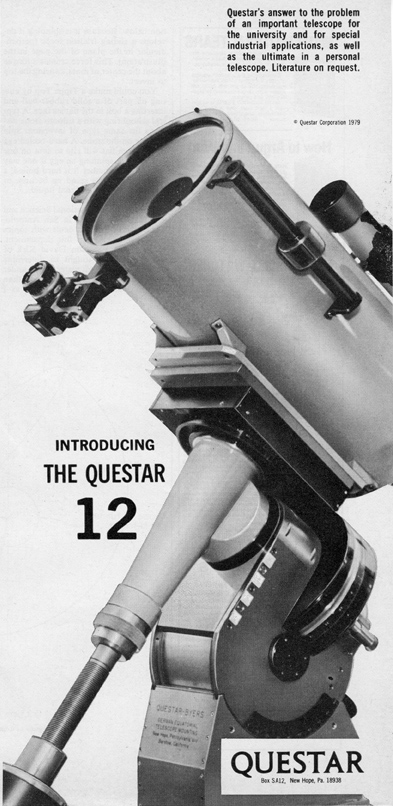 Questar 12 telescope advertisement of 1979 (141,380 bytes)