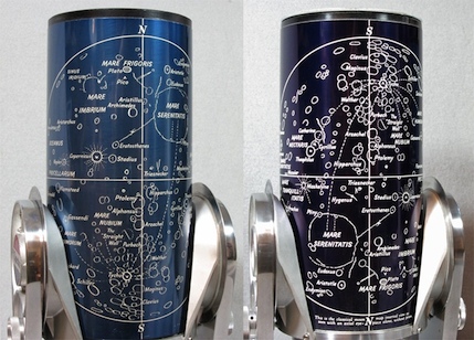 Questar Moon Map on 1955 and 1961 model telescopes shown at Company Seven (79,554 bytes)