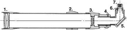 TeleVue 101 telescope cross section drawing (13,981 bytes)