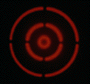 Telrad Sight Reticle Pattern - set to near maximum brightness to show up better in photograph (4,298 bytes)